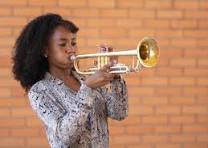 Peter Drake teacher from Hexham supplied this photo of a woman playing the trumpet