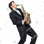 A photo of a man playing the saxophone provided by Peter Drake a science and chemistry teacher from Queen Elizabeth High School in Hexham Northumberland